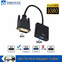 DVI to VGA Adapter 24+1 25Pin to 15Pin Converter Full HD 1080P Video Cable for PC Monitor Projector Desktop