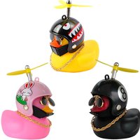 Car Broken Wind Helmet Small Yellow Duck Car Decoration Accessories Wind-breaking Wave-breaking Duck Cycling Decor Goods Gift