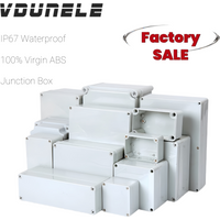 Boîtier de jonction étanche IP67 pour câbles électriques, boîtier scellé extérieur DIY en plastique ABS, boîtier de câblage électronique, boîtier d'alimentation