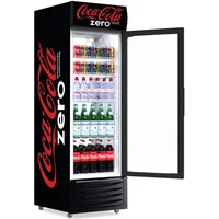 Single Glass Door Drink Display Beverage Cola Refrigerator