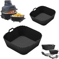 Air Fryer Liners Silicone,2 PCS Ninja Air Fryer Liners for Ninja CRISPi FN101UK, Rectangle Silicone Air Fryer Liner