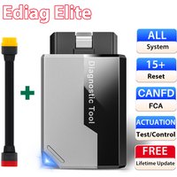 Mise à jour gratuite à vie KINGBOLEN Ediag Elite OBD2 Scanner, outil de diagnostic automobile toutes fonctions, 15 fonctions de réinitialisation, test actif, CANFD, FCA Autoauth