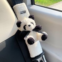 1/2PCS Car Styling Seat Belt Cover Cartoon Teddy Bear Safety Belt Protector Comfort Plush Shoulder Strap Harness Cushion Pad