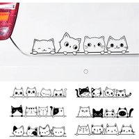AliExpress NONE Cute Cat Family Car Sticker, Waterproof Vinyl Decal, Black & White Style