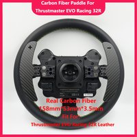 SIMPUSH Carbon Fiber Paddle Shifter Mod Modification Parts Accessories For Thrustmaster EVO Racing 32R Leather