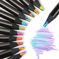 12 PCS Rainbow Pencils, Pre-sharpened Rainbow Colored Pencils, Multicolored Pencils for Adults Coloring, Drawing, Sketching
