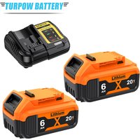 DCB200 20V 6000mAh Lithium Replacement Battery ,charger For Dewalt 18V DCB184 DCB200 DCB182 DCB180 DCB181 DCB182 DCB201 Battery