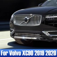 For Volvo XC90 2019 2020 Car Accessories Stainless Steel Front Bumper Lower Middle Grid Trim