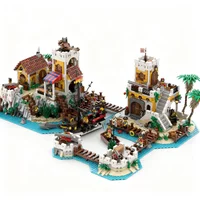 4311PCS Pirate Series Imperial Trading Post Model Customized MOC DIY Assembly Building Blocks Technology Birthdayal Gift For Set