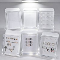 1PC 12-Hole Belly Button Hanging Board Acrylic Lid Display Board For Nose Rings Septum Click Rings Jewelry Storage