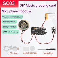 Recordable Sound Module 8M MP3 Button Control Music Voice Player Board with Speaker for DIY Greeting Card Birthday Card Gift