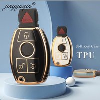 jingyuqin TPU Key Fob Cover For Mercedes Benz A B C E S Class W204 W205 W212 W213 W176 GLC MAYBACH Keyless Soft Case