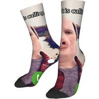 Fashion Unisex Crew Socks John Pork Is Calling Funny Meme Merchandise Comfortable Non-slip Socks