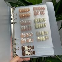 Nail Organizer & Display - Removable Loose-Nail Art Press On NailsLeaf Storage Book for Press On Nails (9.05 x 7.08 x 1.37 inch)