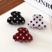 1PC Polka Dot Mini Hair Claw Clips For Women Cute Acrylic Hair Clamps Sweet Fashion Hair Accessory For Daily Hairstyles & Bangs