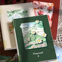 Oil Painting Loose-leaf Book A5/B5/A4 Thickening Cover Filler Paper Notebook Somnambulist Fuidescent Student Diary Notepad Gifts