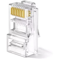 50/100pcs Cat5 Cat6 Cat6e RJ45 Connector Module Plug 1000Mbps Ethernet Cables Adapter Gold Plated Network Crystal Heads