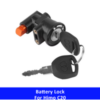 E-Bike Battery Lock for Himo C20 Foldable Electric Bicycle Battery Anti-theft Lock with Keys Safety Protection Spare Parts
