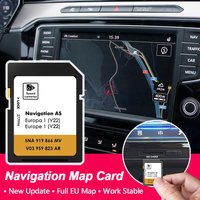 NEW for VW Discover Media Navigation AS V22 GPS Map UK Europe Version 2025 Newest Sat Nav SD Card 32GB