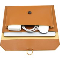 Thin Horizontal Double Layer Laptop Bag 13/14/16 Inch Protective Cover Storage Pouch For MacBook Air 13.6 Pro 15.4"