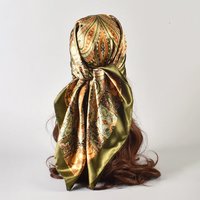 New Silk Shawl Satin Square Scarf For Women Paisley Neckerchief Female New Headband Hair Bands Print Foulard Hijab Wraps Bandana