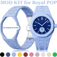 Modisches Keramik-Uhrenarmband für Swatch X AP Royal POP Bioceramics Modifikationskit Armbandgehäuse-Wechsler für Armbanduhren-Zubehör