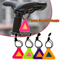 Elastic Cycling Reflective Triangle Sign Visibility Night Riding Safety Warning Pendant Bicycle Saddle Hanging Reflective Plate