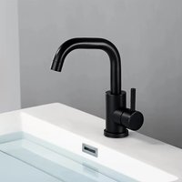 Black Mixed Type Type Single Handle Platform One Hole Installation Bathroom Shower Kitchen WC Sink Faucet
