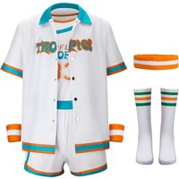 Semi Pro Jersey Jackie Moon Costume 33 Flint Tropics Shirt Shorts Socks Headband Wrist Brace Basketball Player Cosplay Outfits