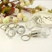 LED Colorful Light Bulb Mini Light Key Chain Creative Toy Small Gift Dazzling Pendant Night Light Novel Accessories