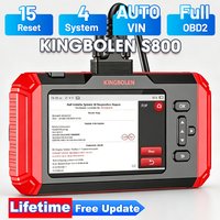 KINGBOLEN S800 OBD2-Scanner OBD2-Diagnosegerät mit 15 Reset-Funktionen, Öl-, Brems- und Gashebelservice, Motor-, ABS-, SRS- und Getriebecodeleser, Batterietest, AutoVIN, lebenslanges kostenloses