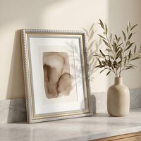 2 Pack Antique Two-Tone Silver Gold Picture Frames With Mat Ornate Rope Molding Photo Frame For Wall Desk Display 8×10in-A4cm