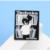 Technics 'Teach Them Well' Enamel Pin - Cartoon Punk Lapel Badge for Backpack Clothing DIY Gift