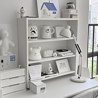 Bedroom Desk Cup Storage Rack Grain Decorative Item Student Dormitory Table Bookshelf Adjustable Height Rectangular Density B...