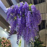 Wedding Set Ceiling 105CM 3 Forks Wisteria Hanging Wall Hanging Floral Corridor Decorated with Artificial Flowers