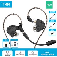 TRN Mars Hifi In-Ear Earphone Triple Hybrid 1DD + 1BA + 1Vibration Driver Wired DJ Monitors Headset TRN Official Store