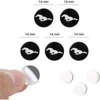 5/10pcs 21mm Car Remote Control Key Badge Stickers Decoration For Ford Mustang GT 2024 2025 LHD RHD Auto Interior Accessories