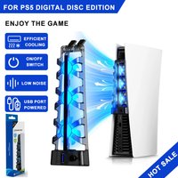 For PS5Both Disc and Digital Cooling Fan with LED Light for PS5 Both Disc and Digital Editions Gaming Accessorie Cooling System