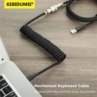 Mechanical Keyboard Coiled Cable USB Type C Hardware Linker Aviation Mechanical Braided Cable Spiral Gaming Wired Keyboard Cable