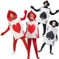 Halloween Costume Alice's Adventures in Wonderland Adult Children's Day Playing Cards Stage Performance Blackheart Spades