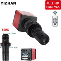 YIZHAN Digital Microscope FUll HD HDMI 13MP VGA Microscopio Tools Camera For Electronics Soldering 1080P 60PFS Remote 150X Lens