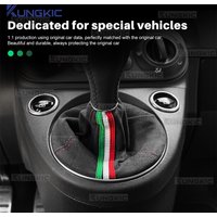 Für Abarth 595 695 2016-2024 Wildleder-Schalthebelmanschette Fiat 500 2011-2024 Schaltknauf-Abdeckung für Manuelles Getriebe