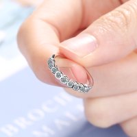 New 925 Sterling Silver Moissanite Ring Simple for Women Wedding Luxury Jewelry Engagement Charm Party Fashion High Quality