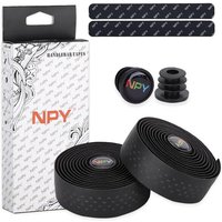 AliExpress NPY Polka Dot Handlebar With Two-color Leather Perforated Bicycle Handlebar With Shock-absorbing And Breathable Road Handlebar