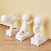 2PCS Cartoon Decorative Door Stop Non-slip No Drilling Door Stopper Anti Collision Action Figure Door Bumper for Home&Bedroom