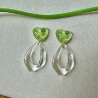 New Style Transparent French Retro Geometric Water Drop Earrings Simple And Refreshing Women s Jewelry Perfect As A Gift