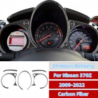 For Nissan 370Z Z34 2009-2022 Car Dashboard Speedometer Frame Cover Trim Sticker Carbon Fiber Car Interior Decoration Accessoire