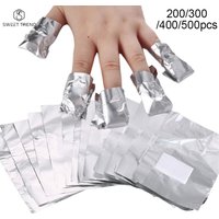 200/300/400/500pcs Nail Polish Remover Gel Nail Aluminium Foil Wraps Soak Off Foils Cotton Pads Nail Polish Wraps Manicure Tool