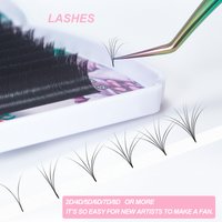 Yelix Standard Easy Fan Lashes Easy Fanning Wimpernverlängerung Soft Faux Cils Volume Russe Natural Mink Wimpern Individuell