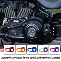 Motorcycle Outer Primary Cover Front Controls Engine Clutch Cover Derby Cover for 2018-up Harley Softail Breakout Fat Boy FLHCS